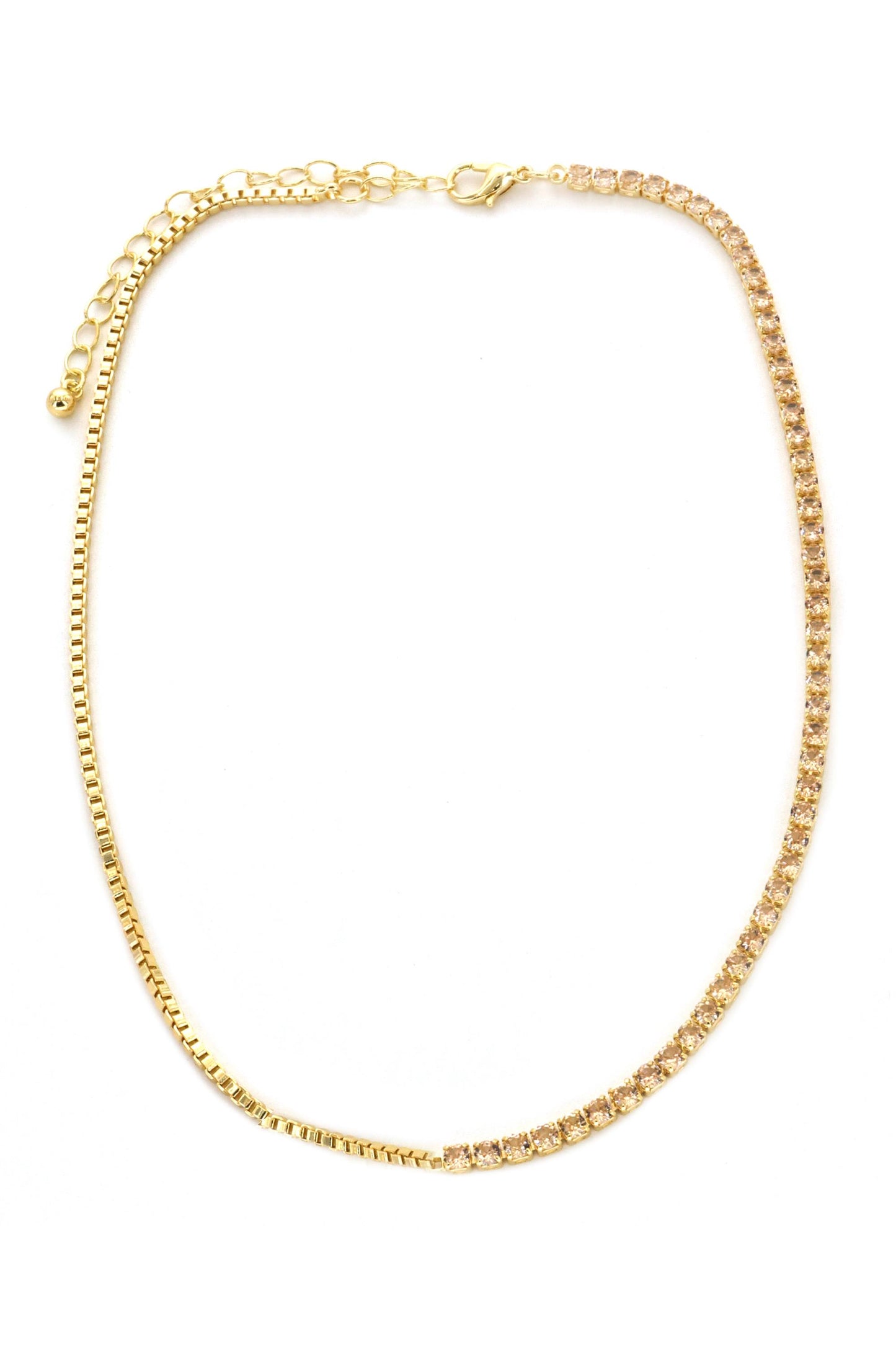 SOUTH MOON UNDER 14 Inch Topaz Rhinestone Necklace
