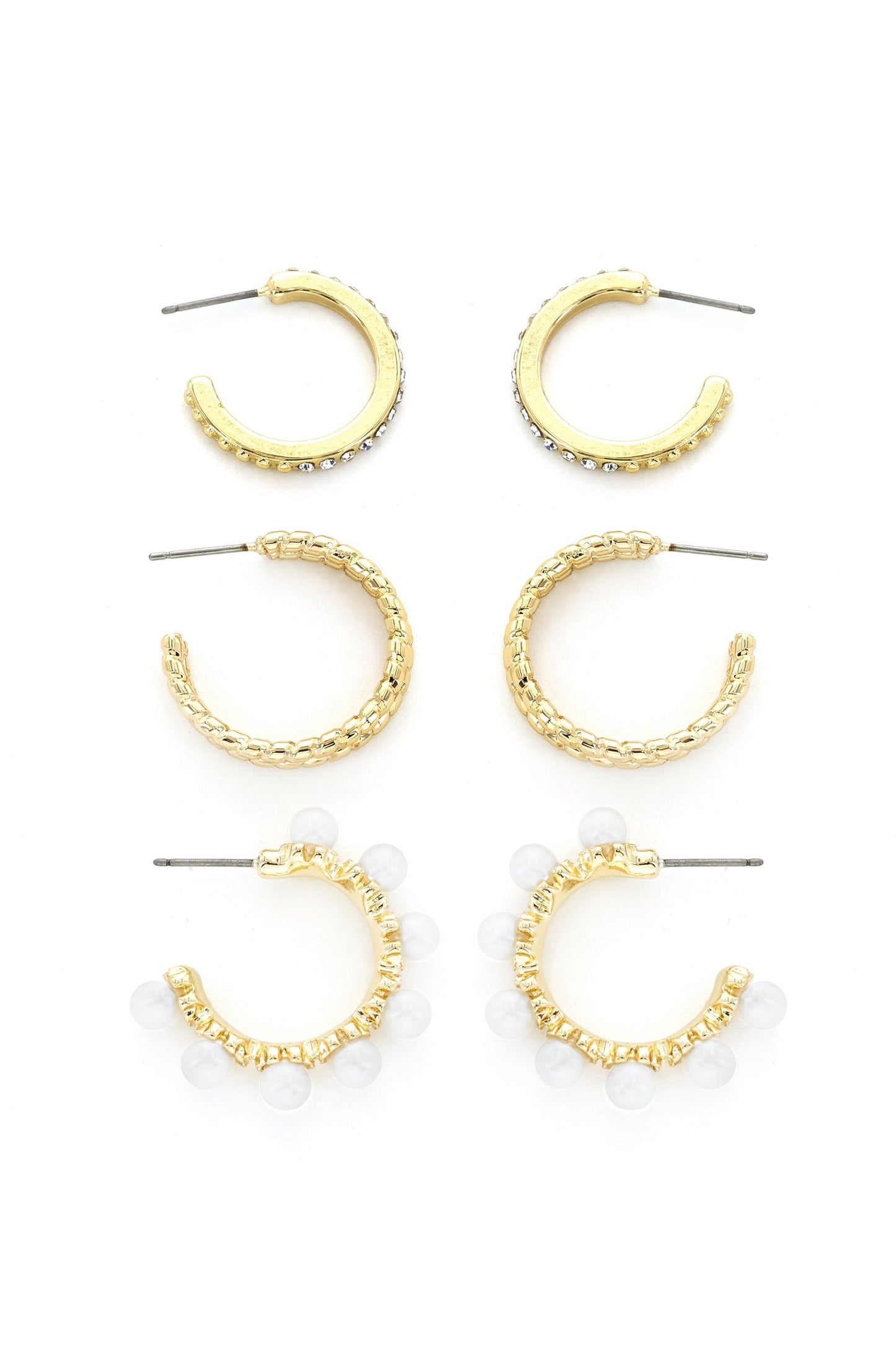 SOUTH MOON UNDER Set Of Three Hoop Earrings