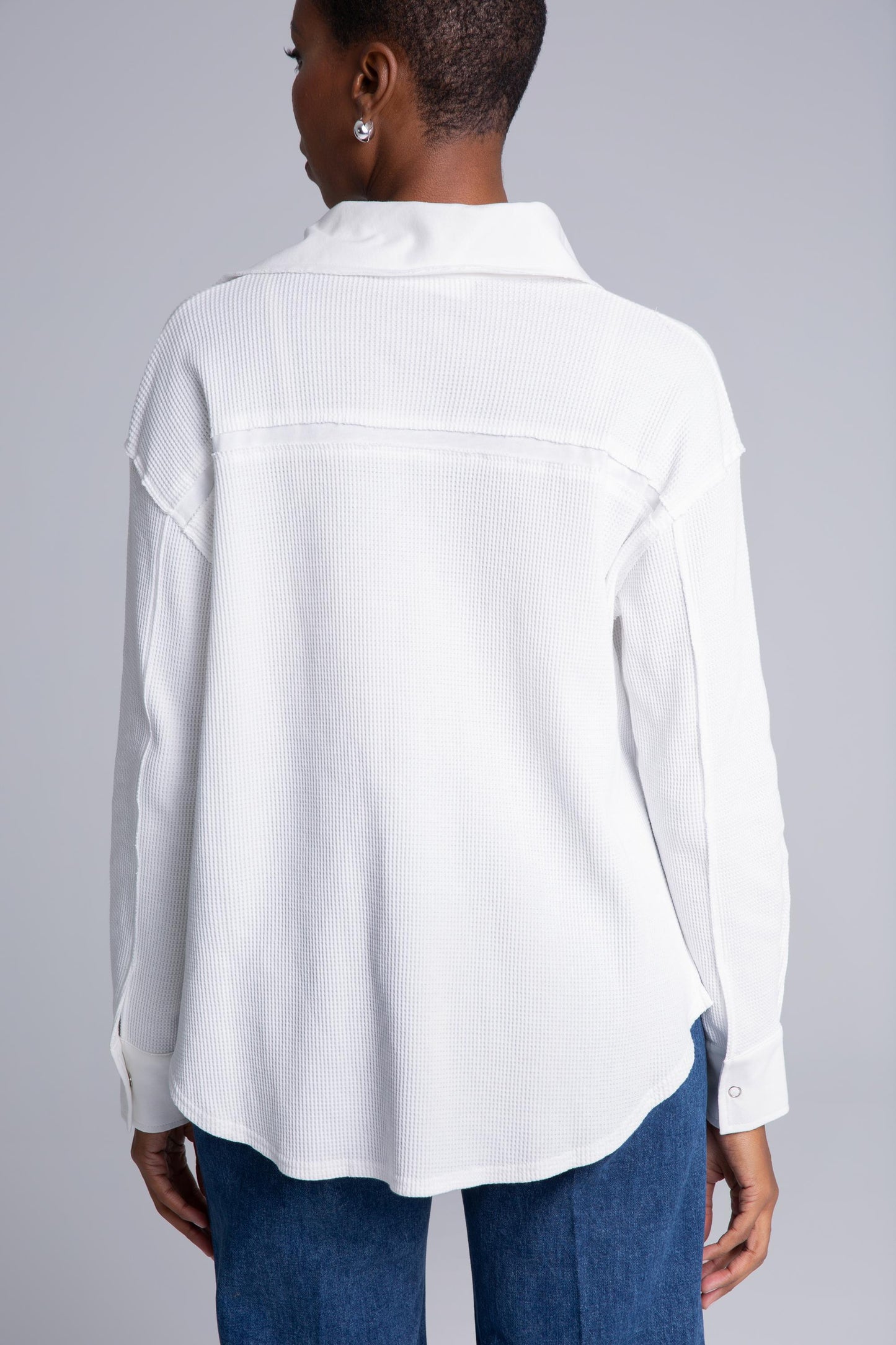 JUNIPER BLU Waffle Button Down