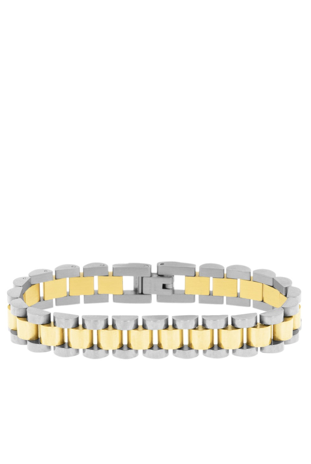 MARLYN SCHIFF Silver Gold Watch Bracelet