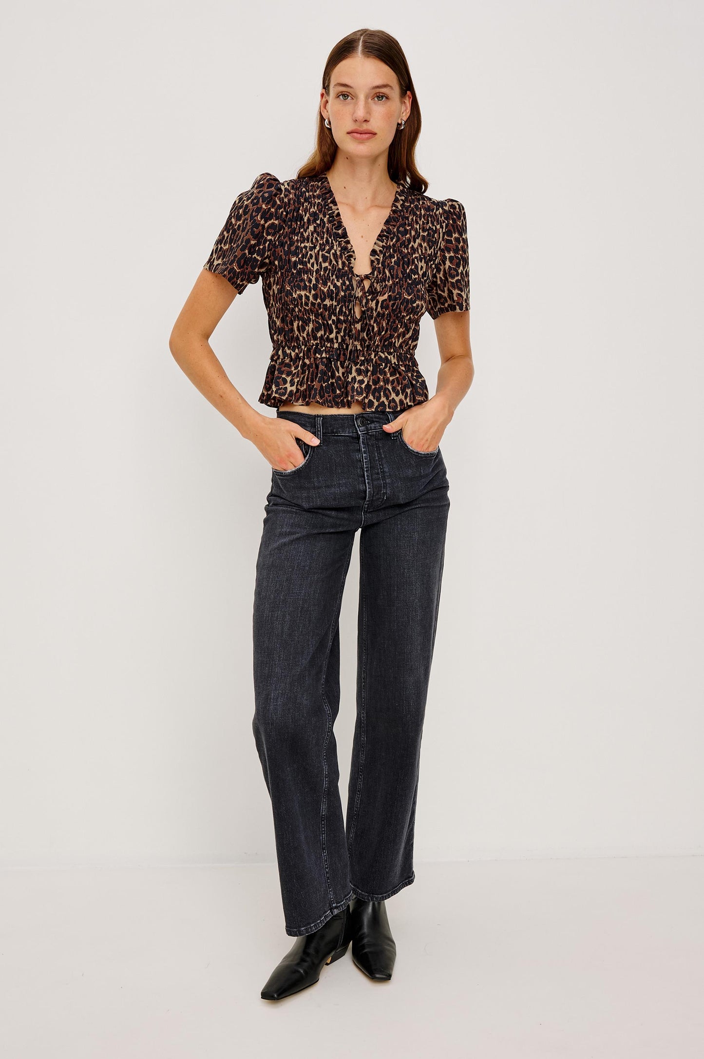 RAILS Portia Short Sleeve Cheetah