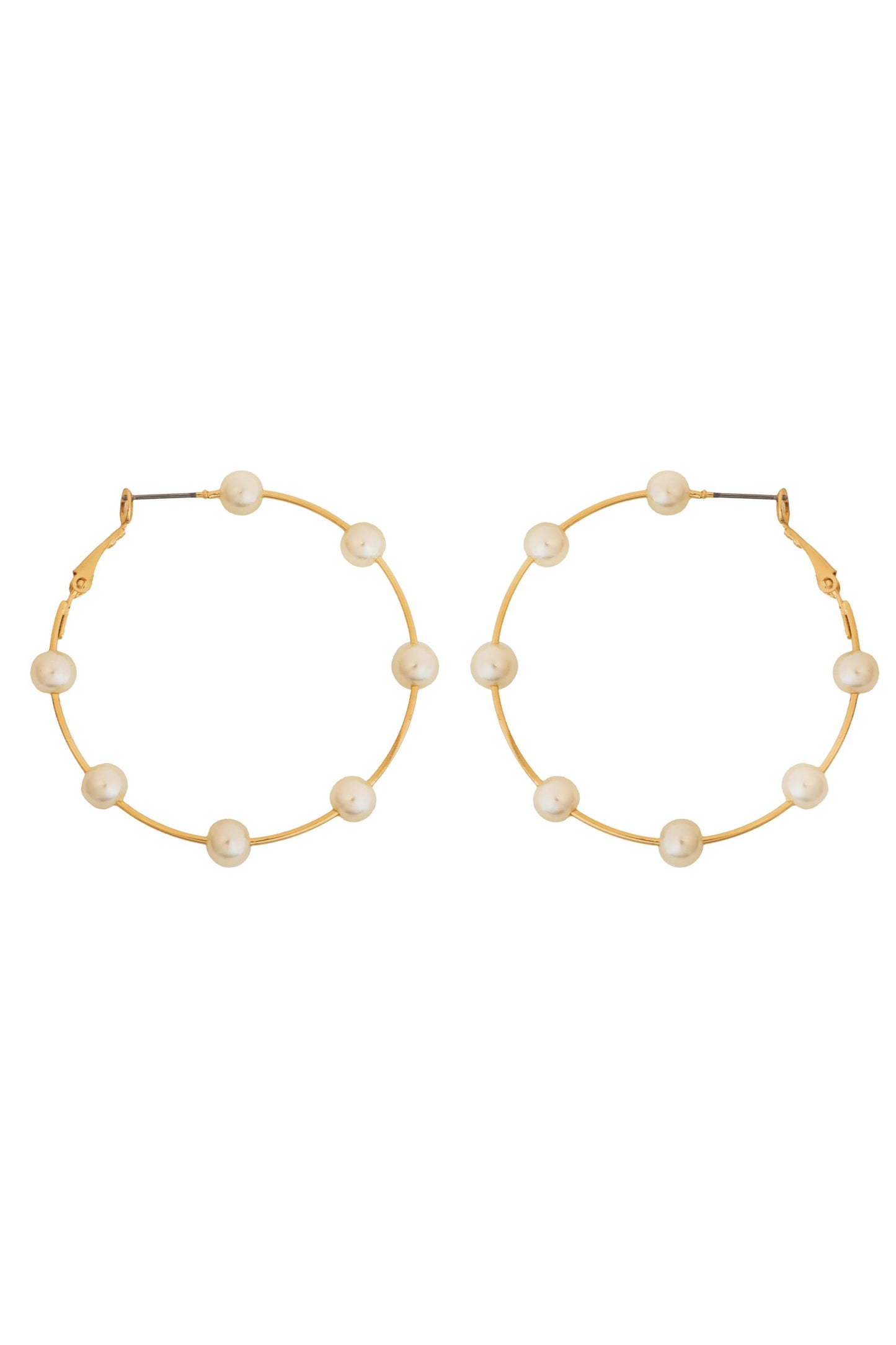 SOUTH MOON UNDER Satelite Pearl Hoop Earrings