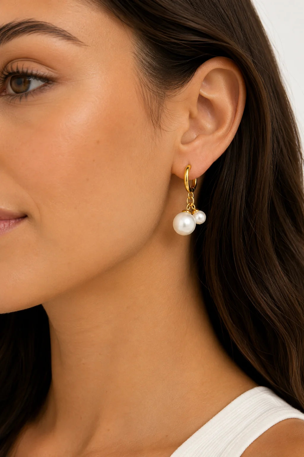 SOUTH MOON UNDER 7mm Round Faux Pearl Stud