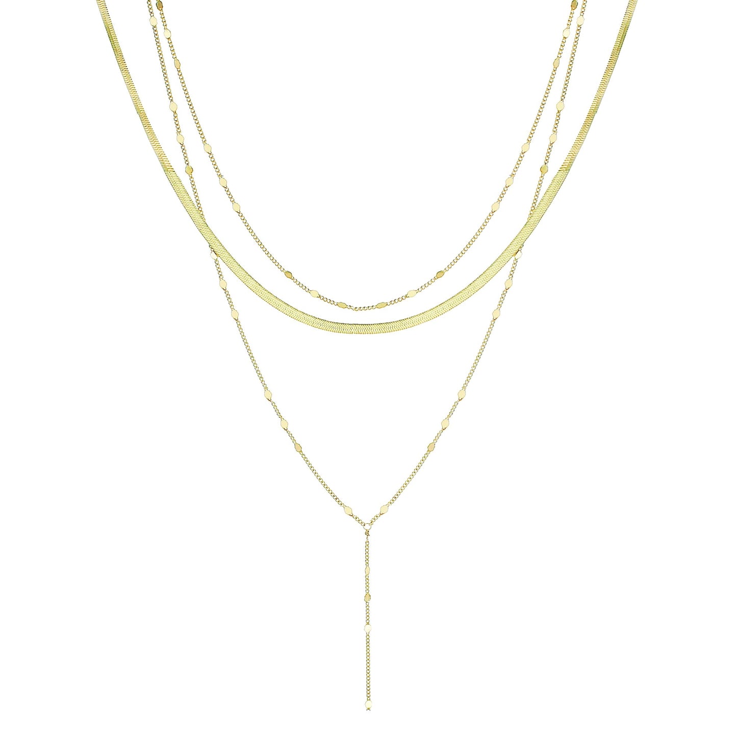  SOUTH MOON UNDER Gold Layered Y Necklace