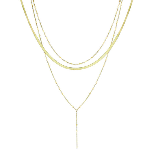  SOUTH MOON UNDER Gold Layered Y Necklace