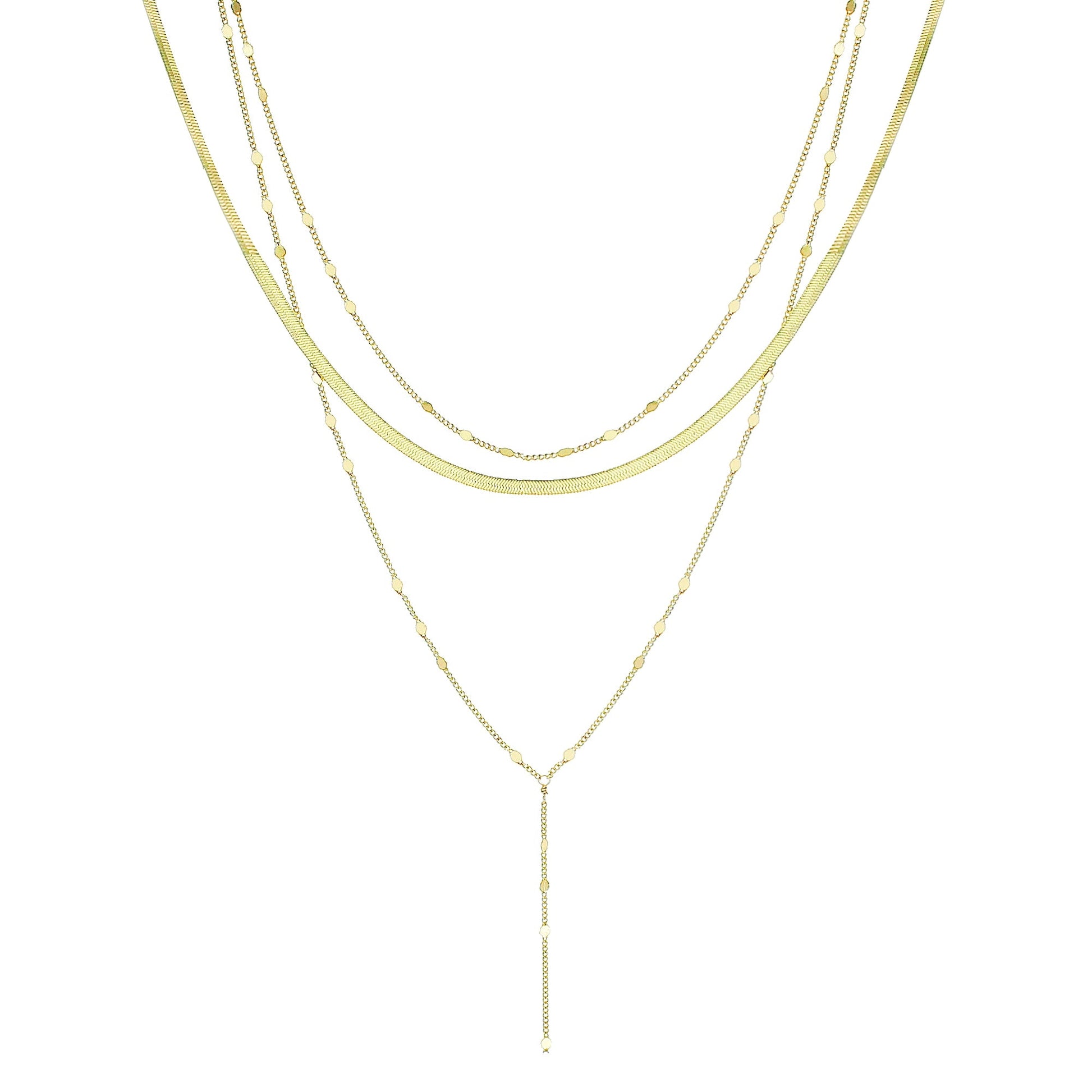  SOUTH MOON UNDER Gold Layered Y Necklace
