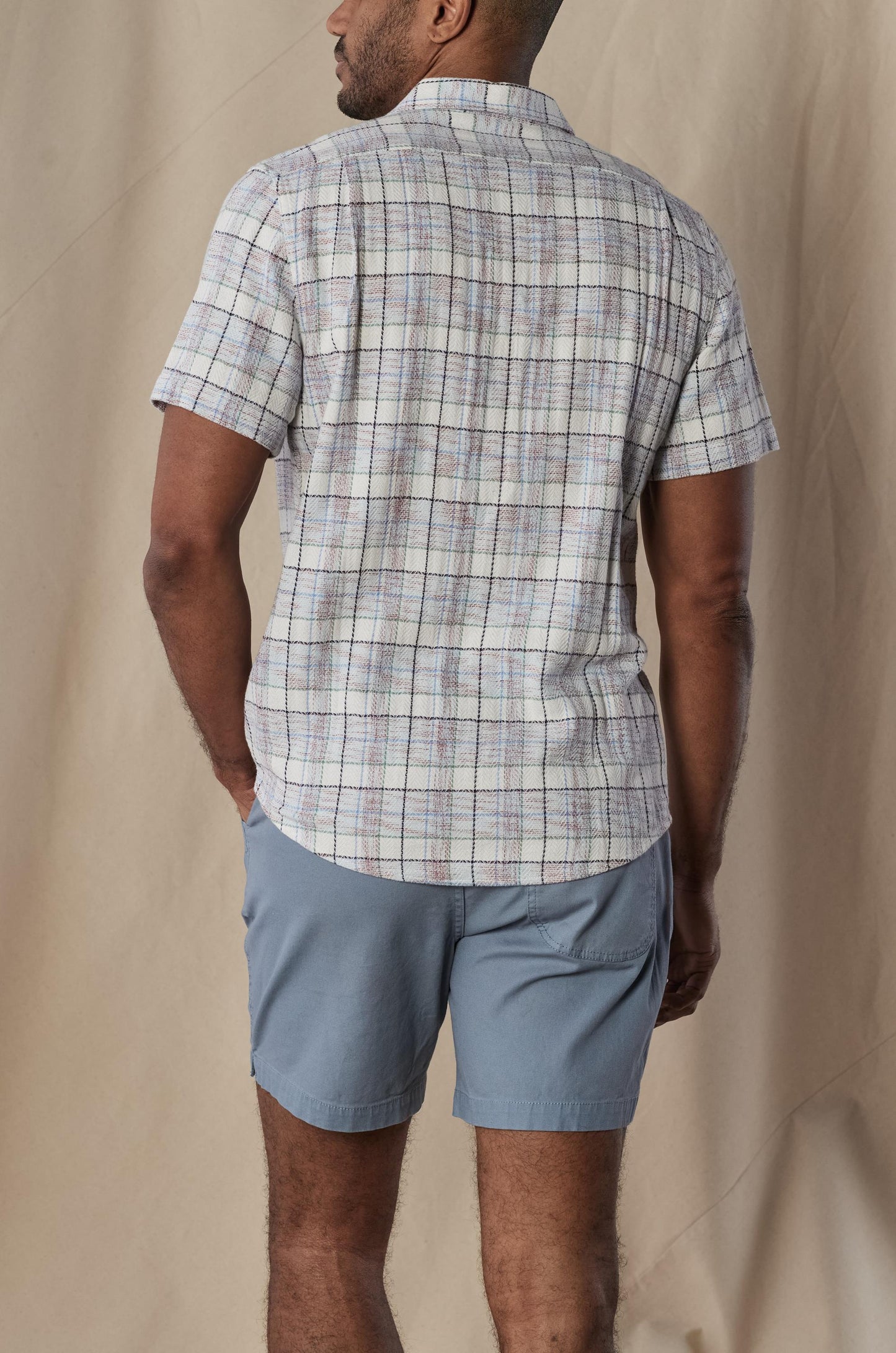  THE NORMAL BRAND Fresh Water Button Up Navy Pattern