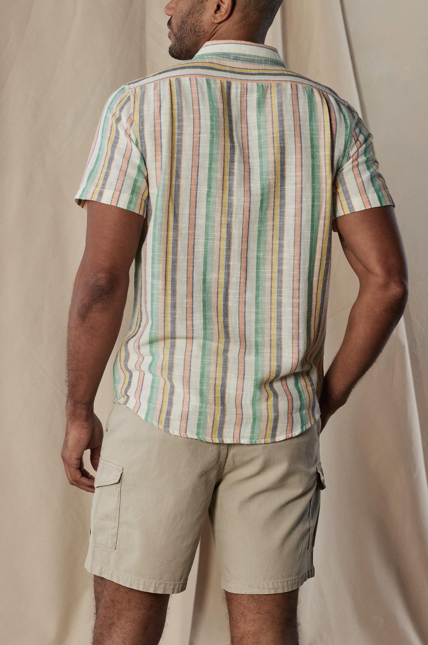  THE NORMAL BRAND Fresh Water Button Up Navy Pattern