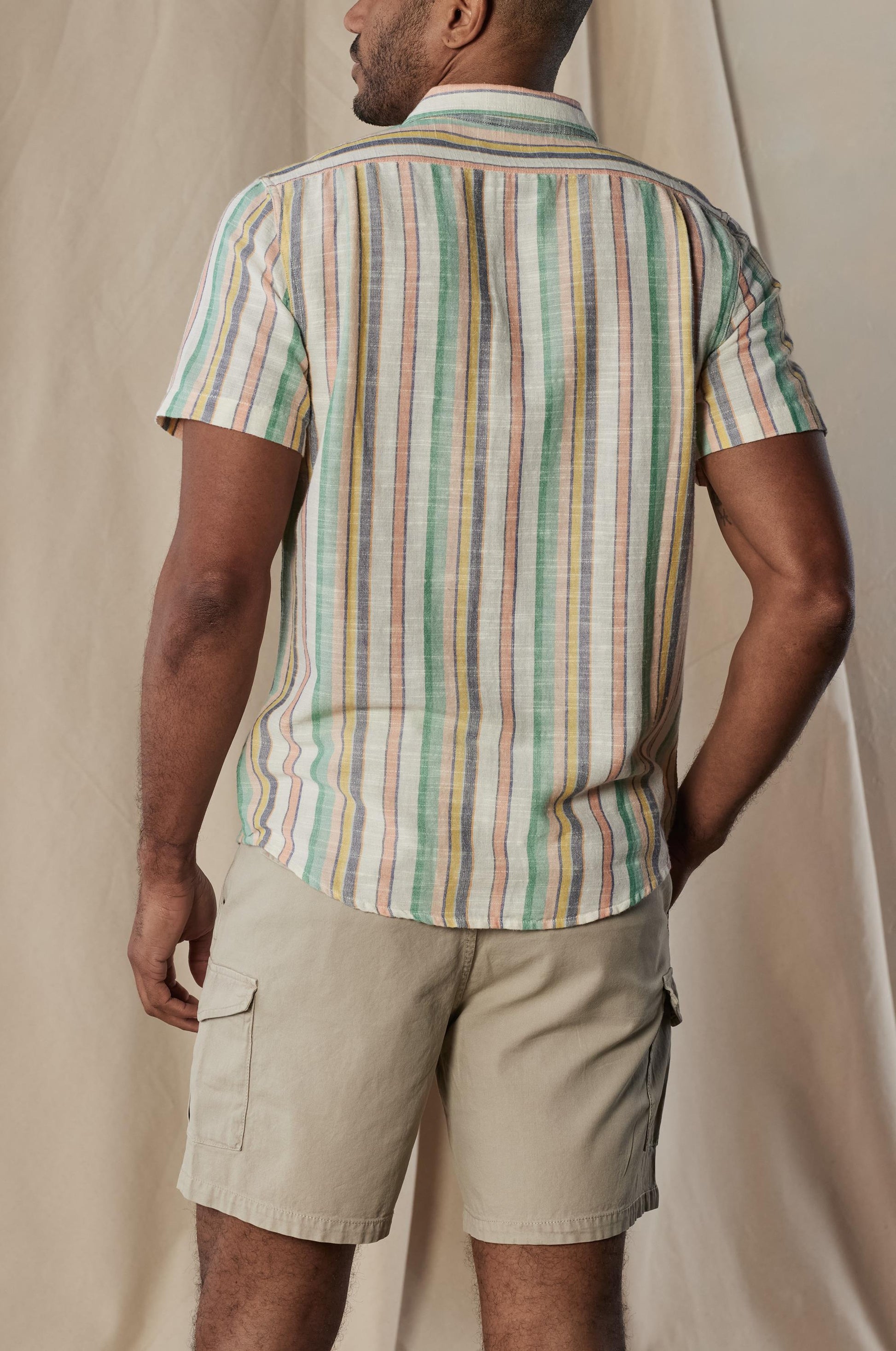  THE NORMAL BRAND Fresh Water Button Up Navy Pattern