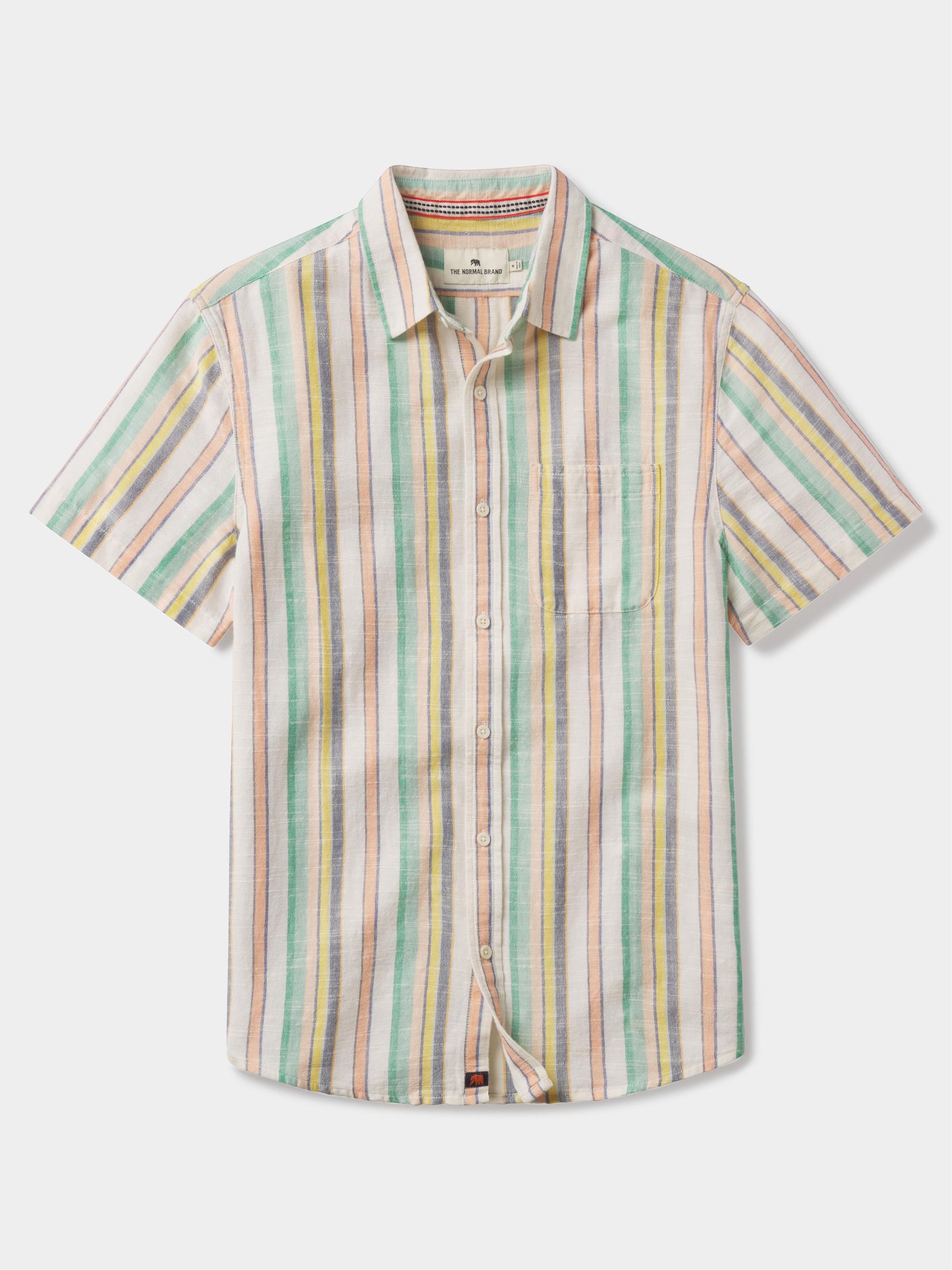  THE NORMAL BRAND Fresh Water Button Up Navy Pattern