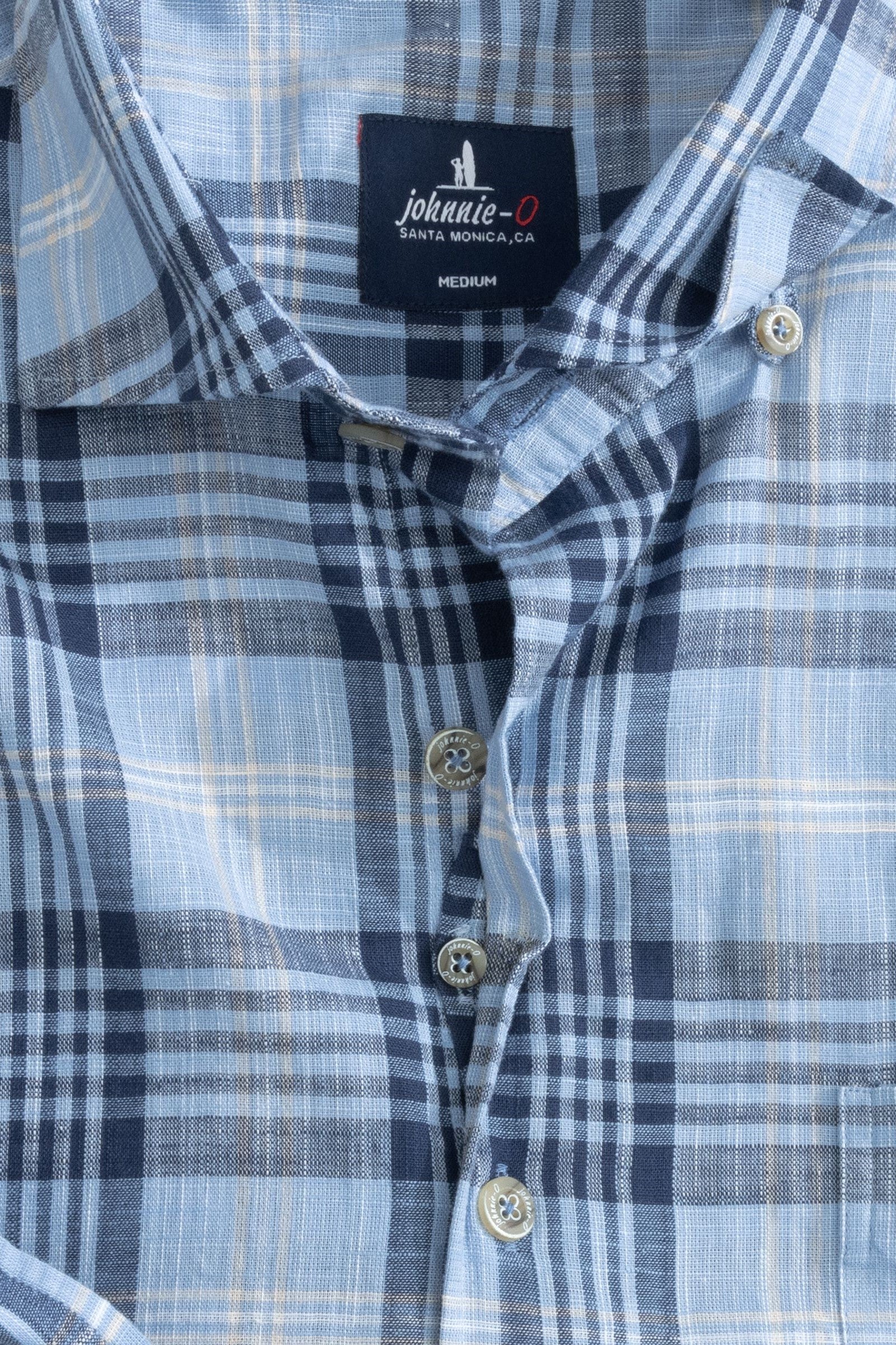 JOHNNIE O Micke French Placket Plaid Woven