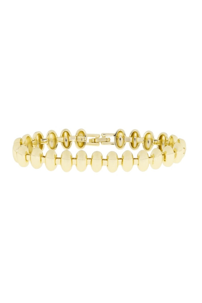  MARLYN SCHIFF Bean Bracelet W Clasp - Gold