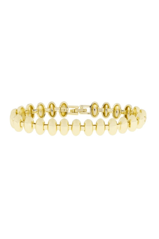  MARLYN SCHIFF Bean Bracelet W Clasp - Gold