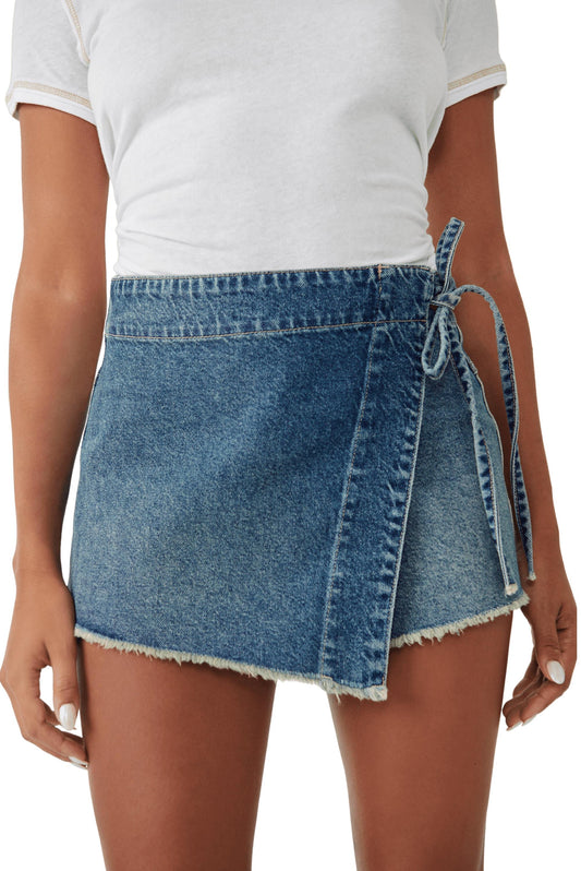  FREE PEOPLE Emmy Denim Skort