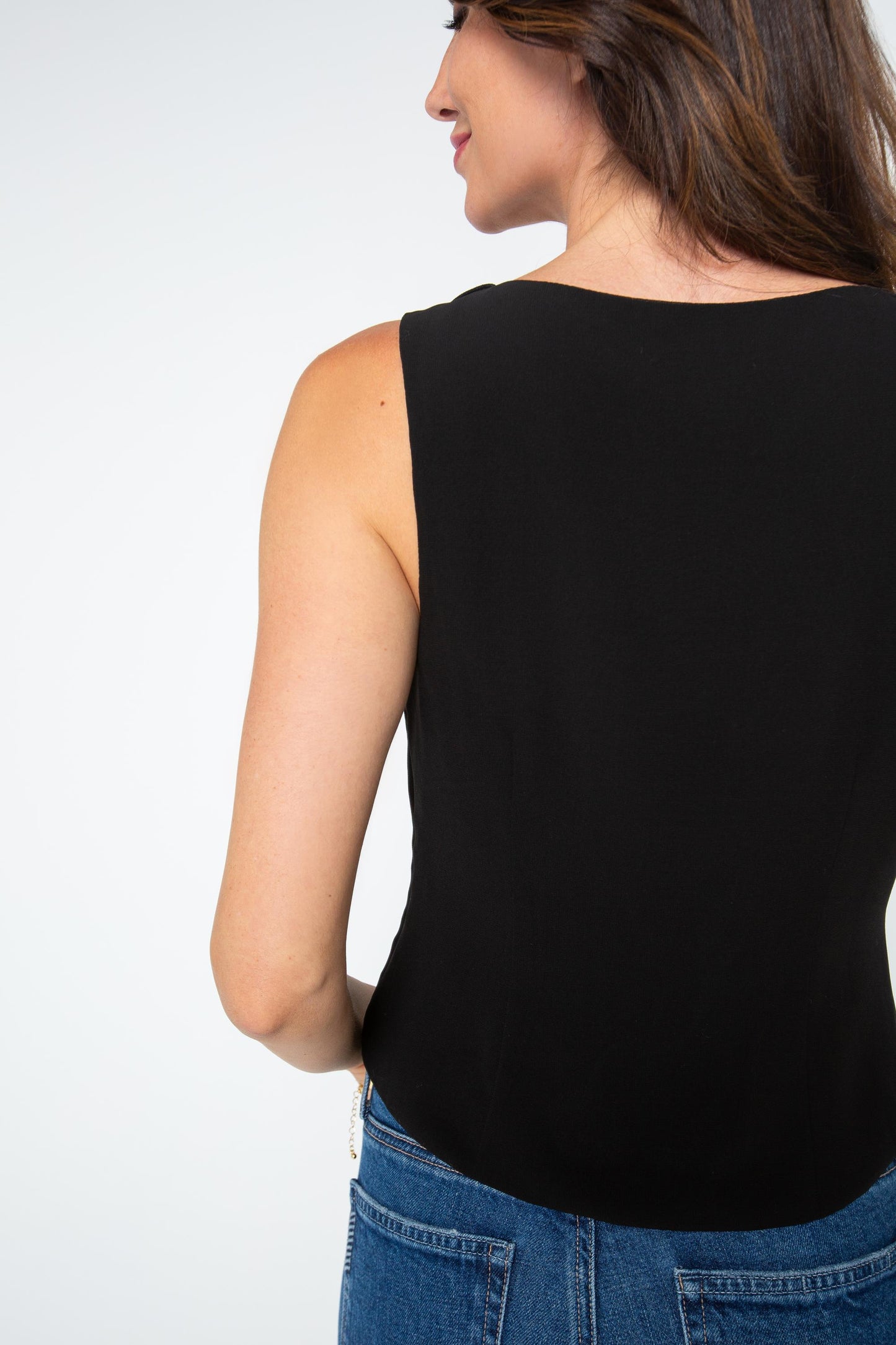  GEORGIE Sleeveless Ruffle Detail Blouse
