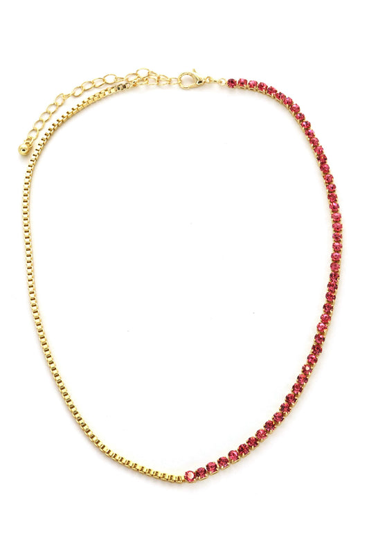  SOUTH MOON UNDER 14 Inch Rhinestone Tennis Necklace