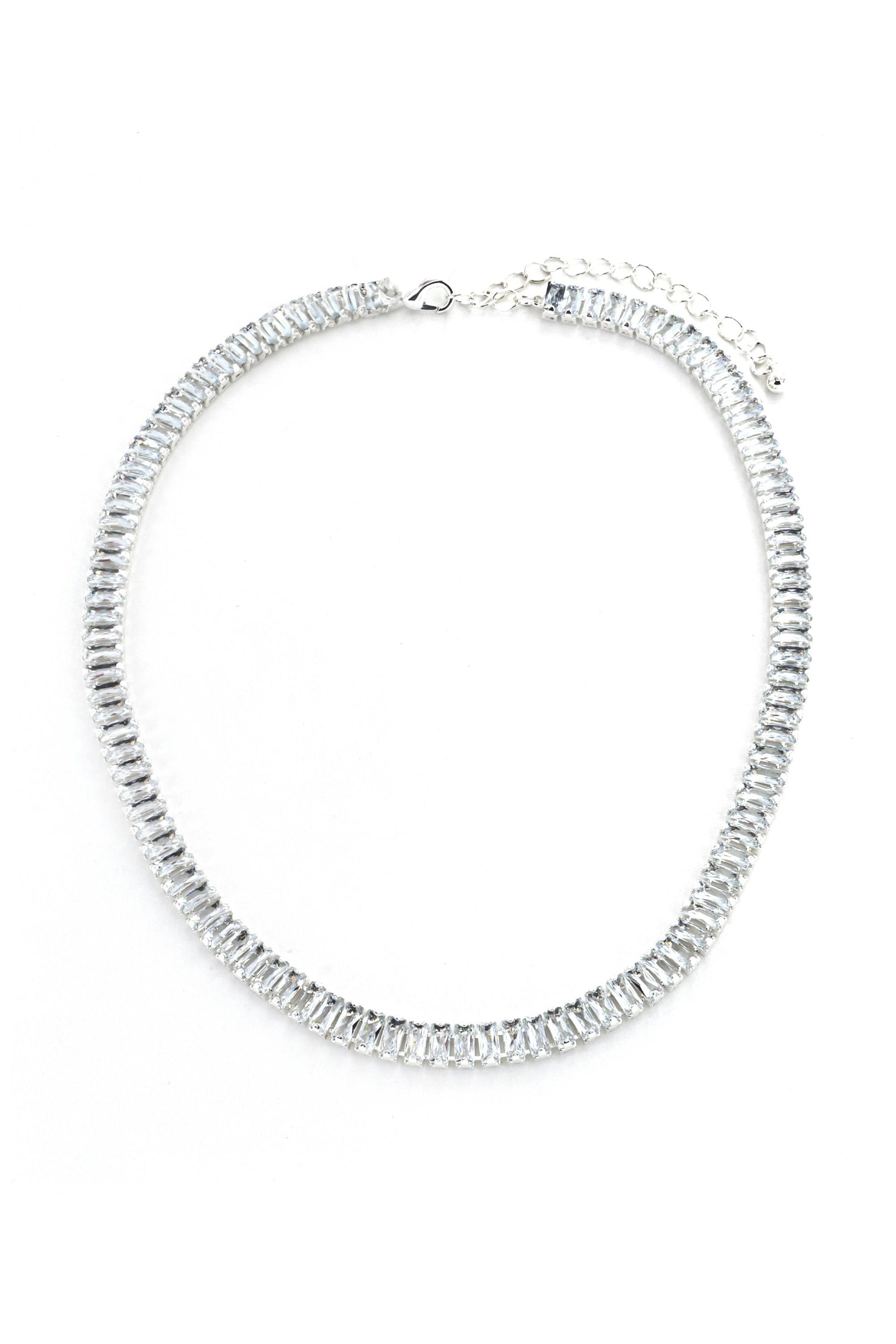 SOUTH MOON UNDER 15 Inch Rhinestone Tennis Necklace