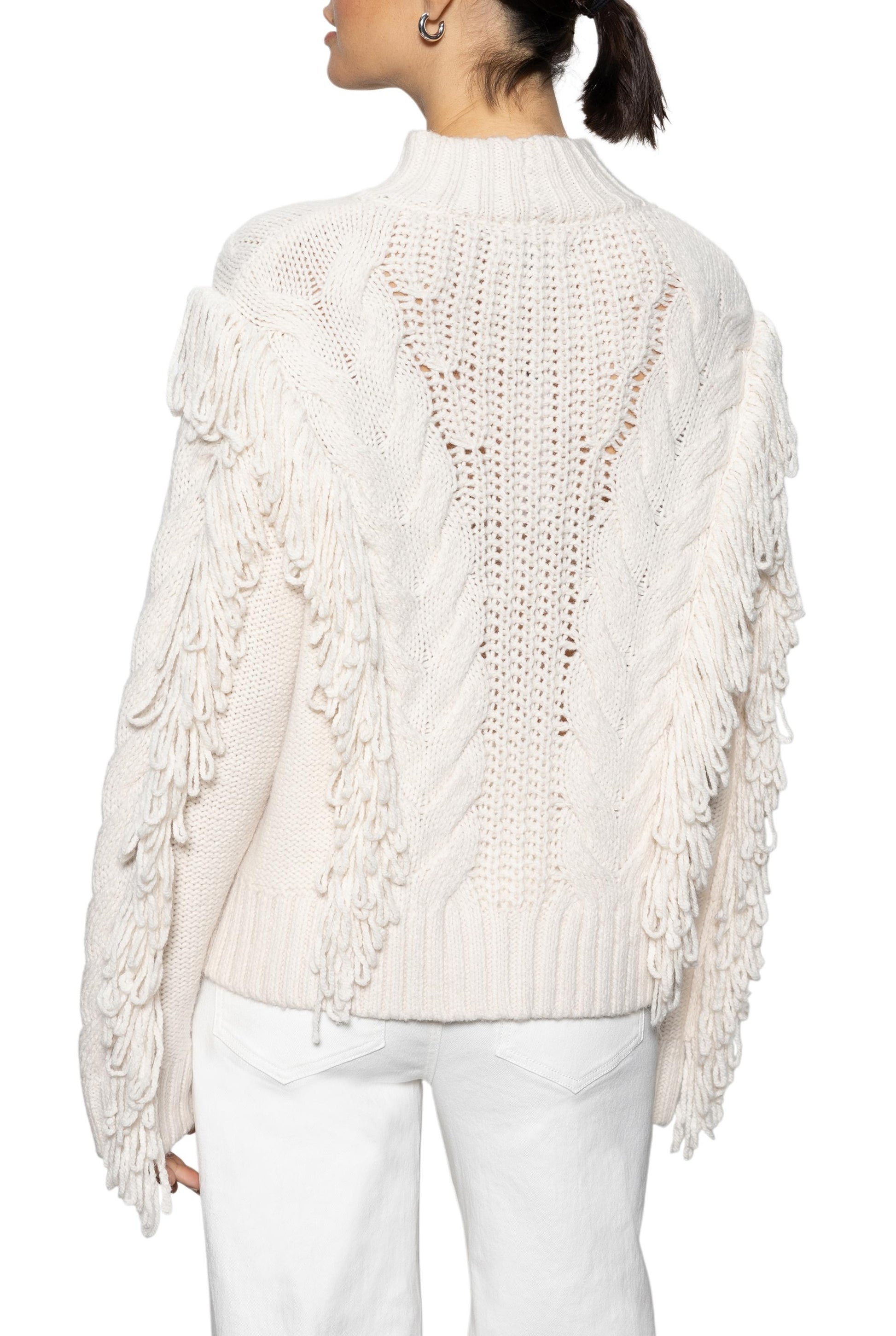  SANCTUARY Crafted Fringe Sweater