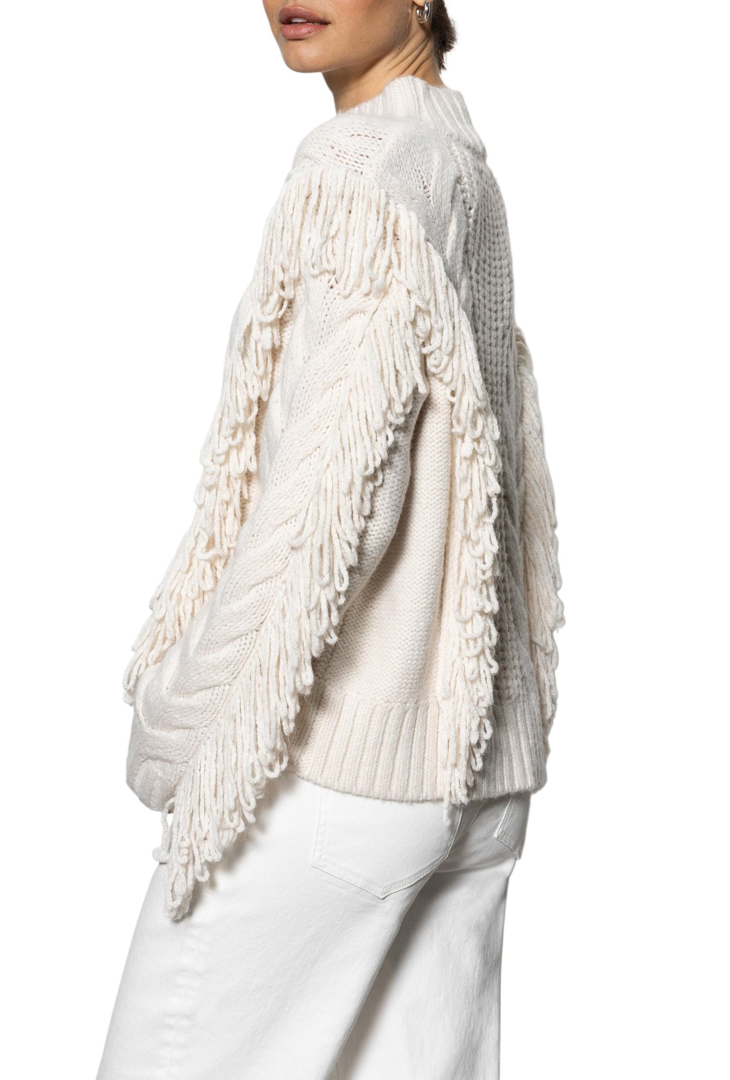  SANCTUARY Crafted Fringe Sweater