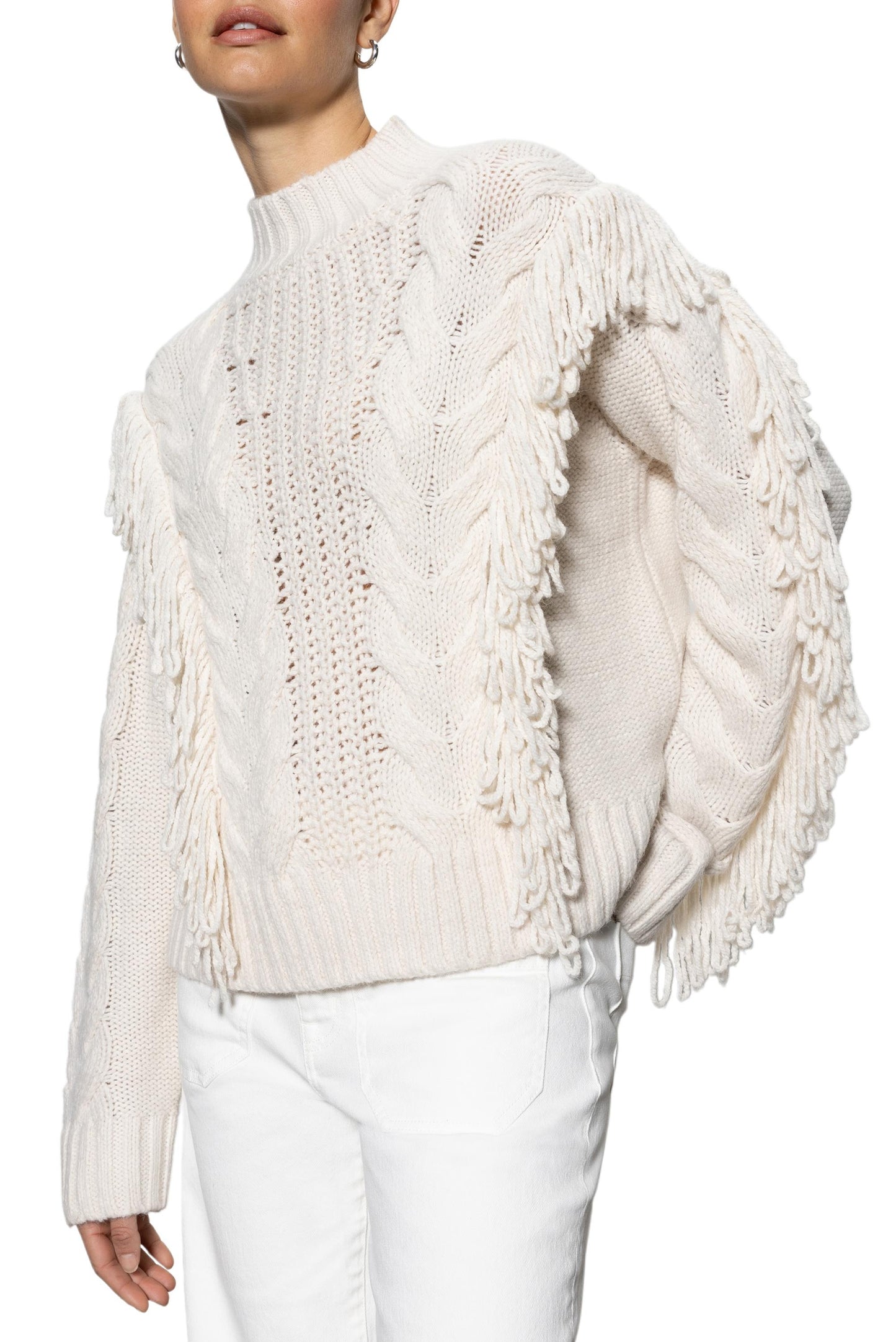  SANCTUARY Crafted Fringe Sweater