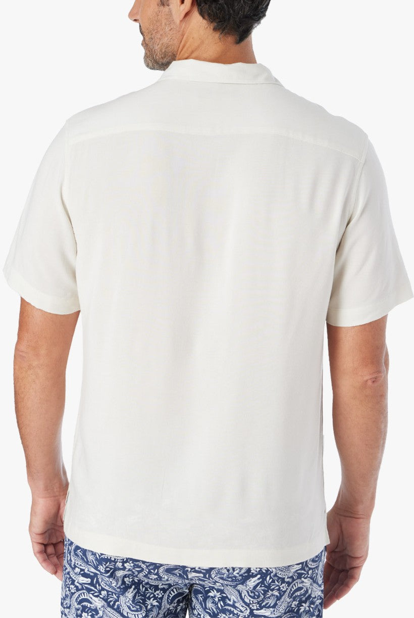  Fair Harbor The Marina Camp Shirt- White Lotus