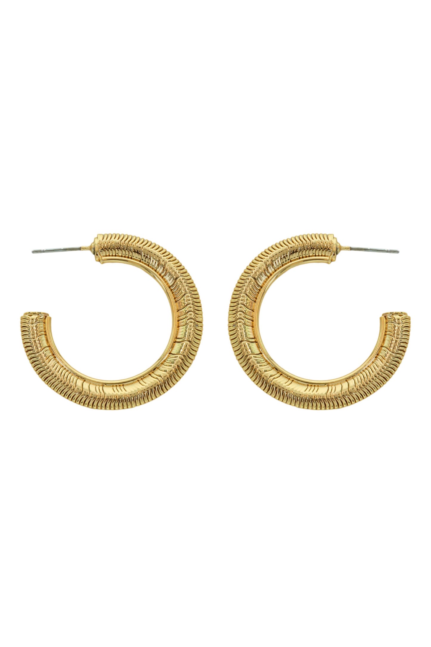  SOUTH MOON UNDER Cz Inset Hoop Earring