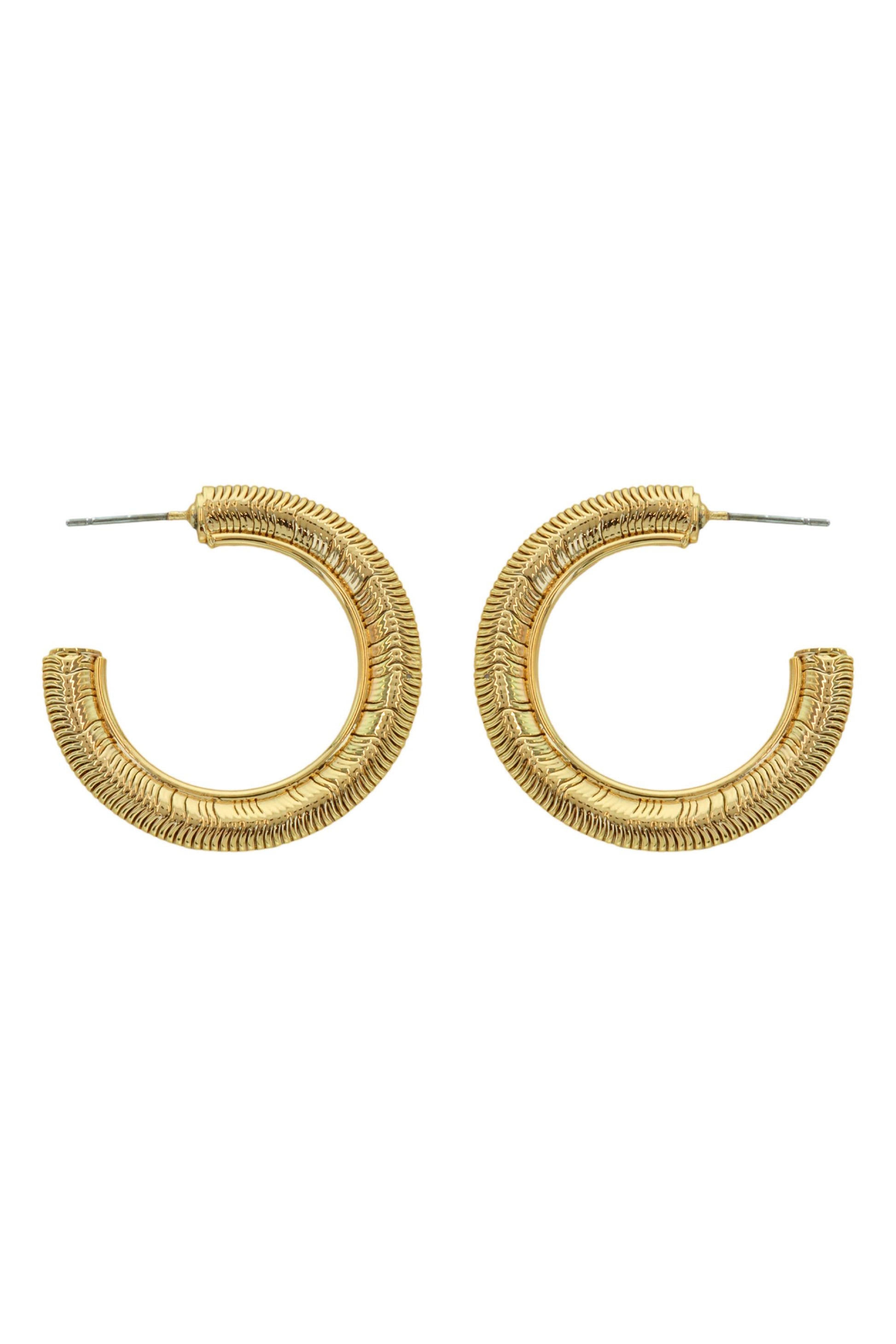  SOUTH MOON UNDER Cz Inset Hoop Earring
