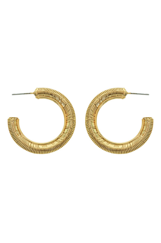  SOUTH MOON UNDER Cz Inset Hoop Earring
