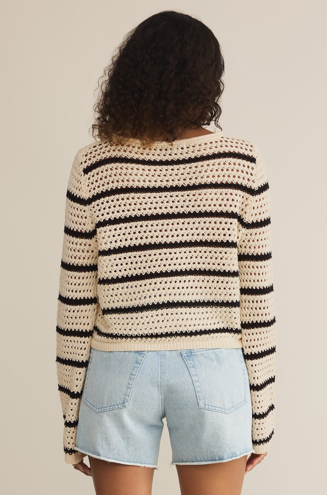  Z SUPPLY Kit Stripe Crochet Sweater