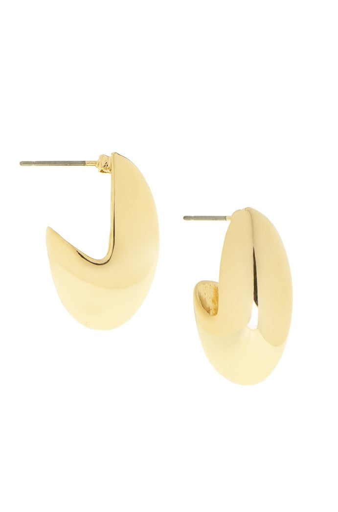  MARLYN SCHIFF Medium Hollow Elongated Post Earring
