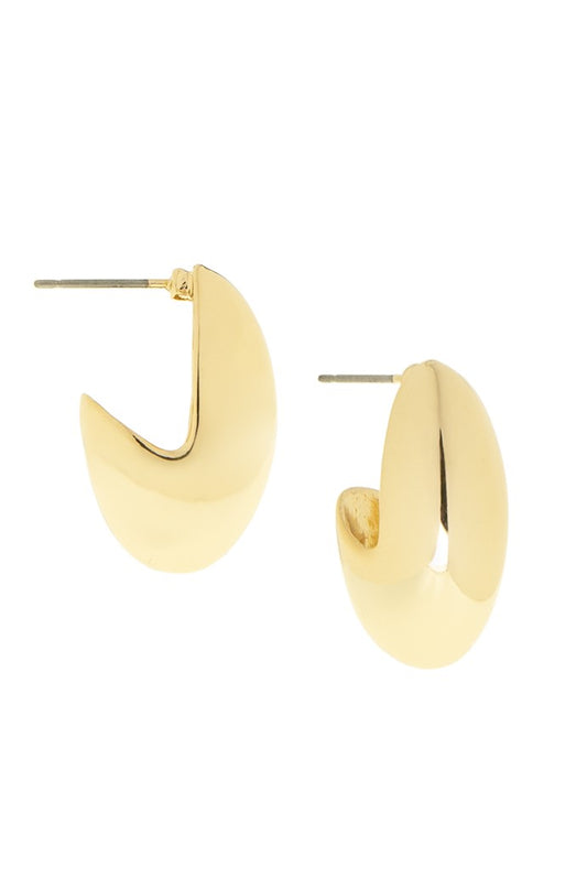  MARLYN SCHIFF Medium Hollow Elongated Post Earring