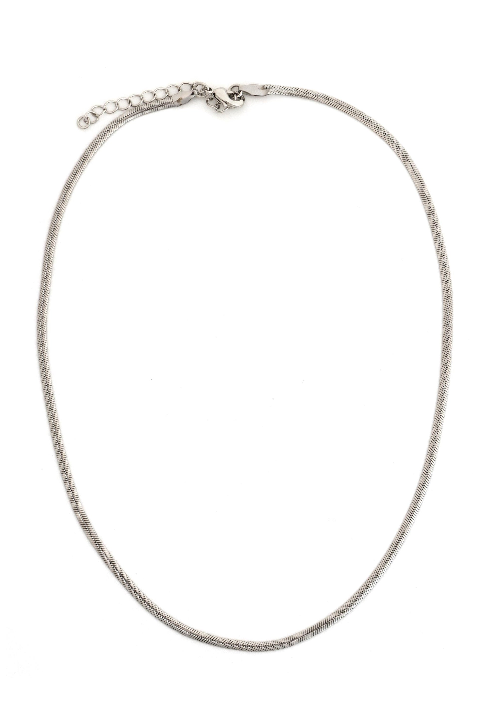  SOUTH MOON UNDER Silver Thin Snake Chain Neck