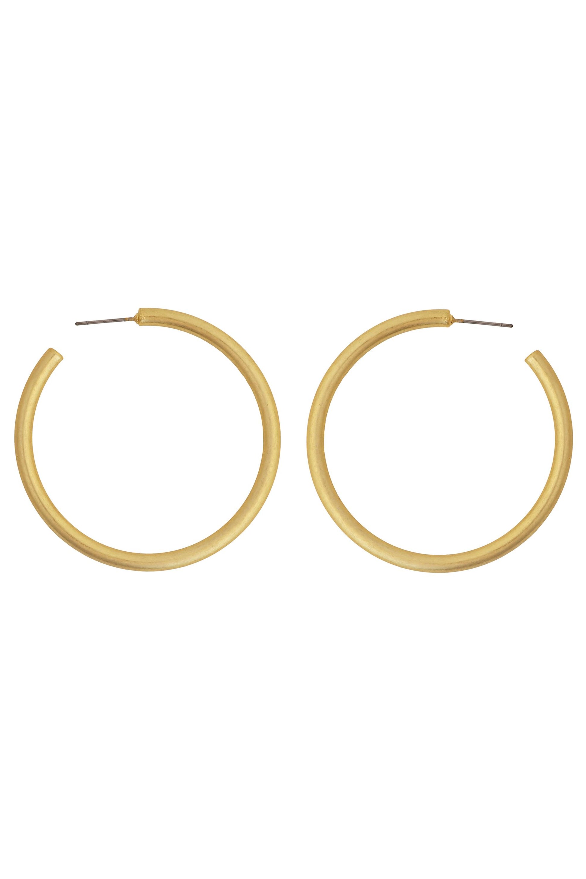  SOUTH MOON UNDER Vintage Champagne Gold Hoop Earrings