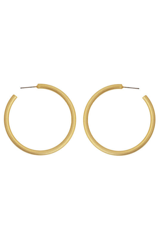  SOUTH MOON UNDER Vintage Champagne Gold Hoop Earrings