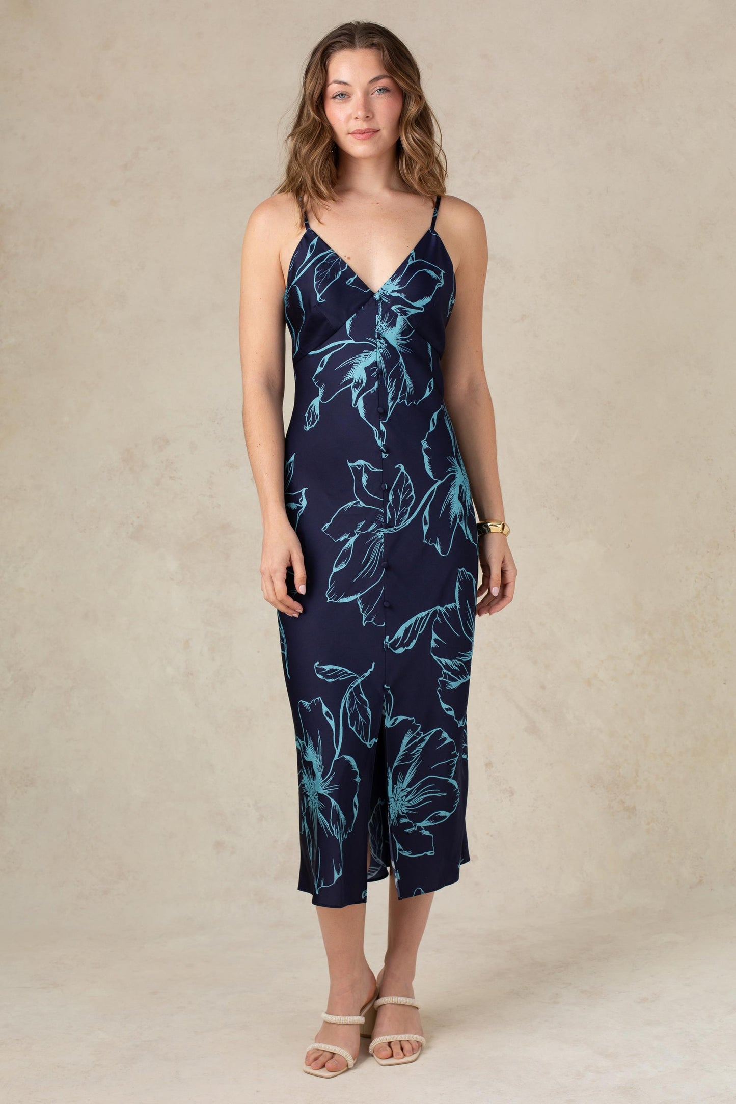  GEORGIE Liddy Button Midi Dress