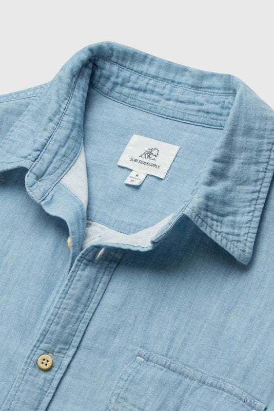  SURFSIDE SUPPLY COMP Zhu Chambray Double Gauze 2 Pocket Shirt