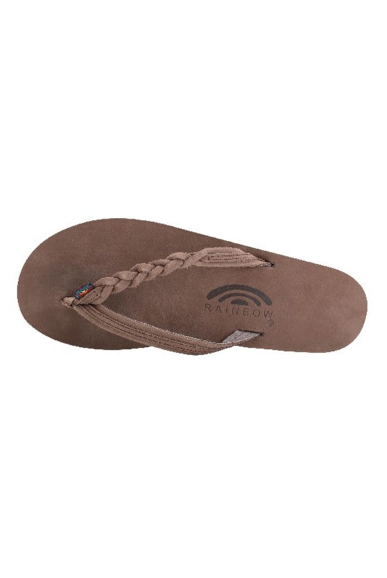  RAINBOW SANDALS Womens Flirty Braidy Single Layer Leather