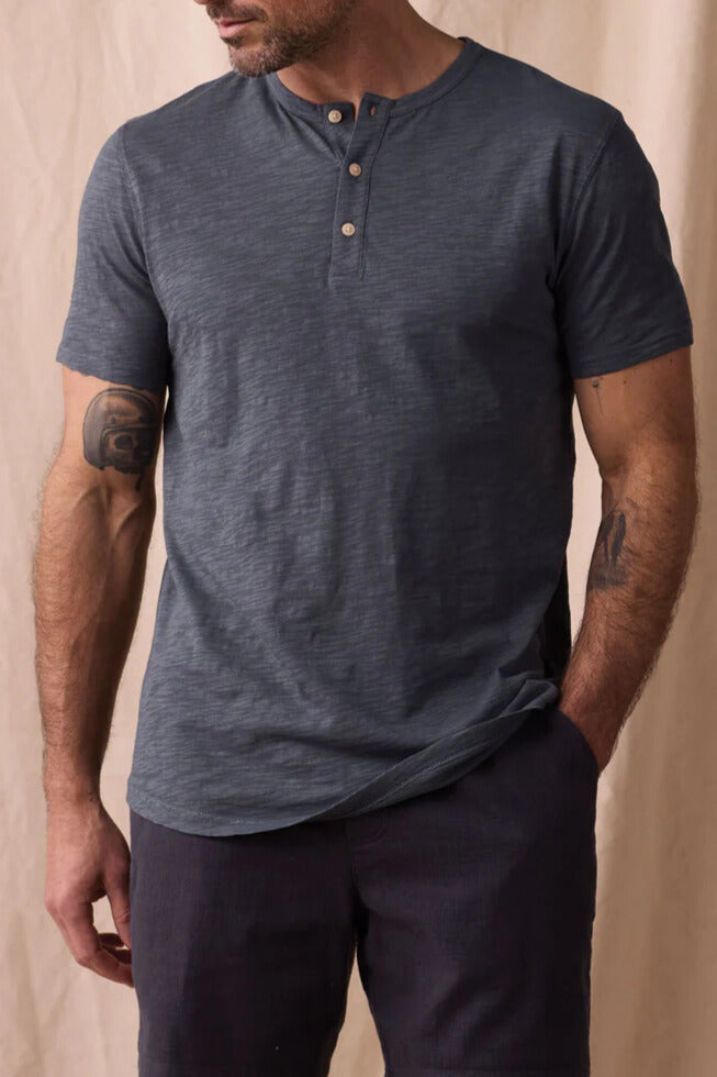  THE NORMAL BRAND Legacy Jersey Short Sleeve Henley