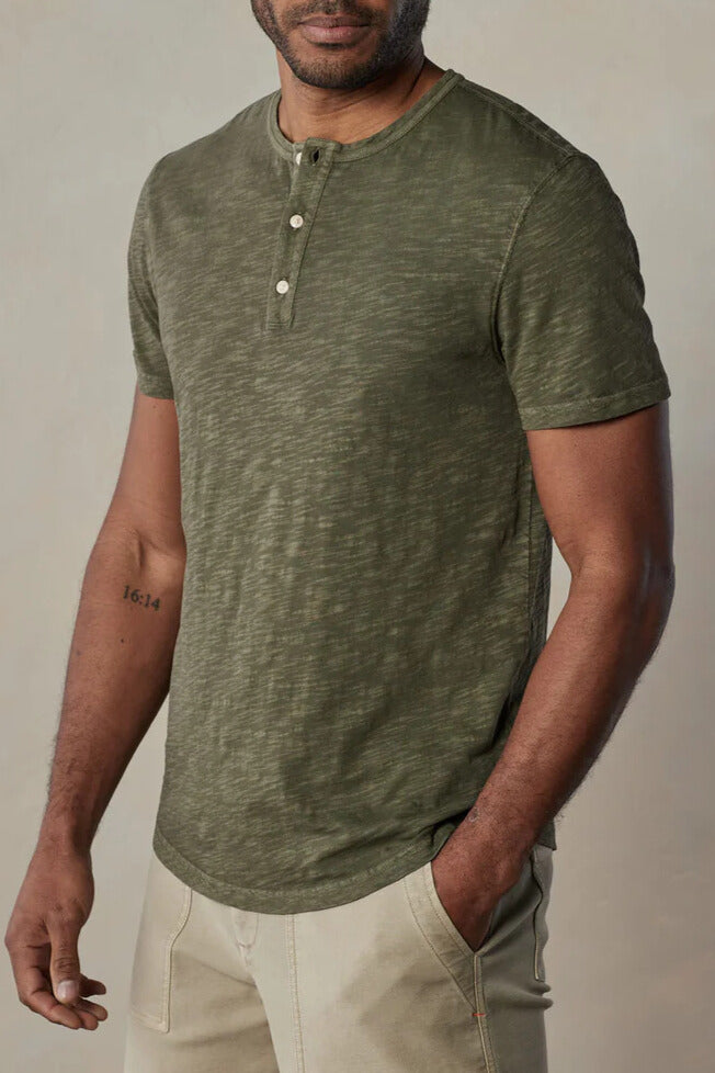  THE NORMAL BRAND Legacy Jersey Short Sleeve Henley