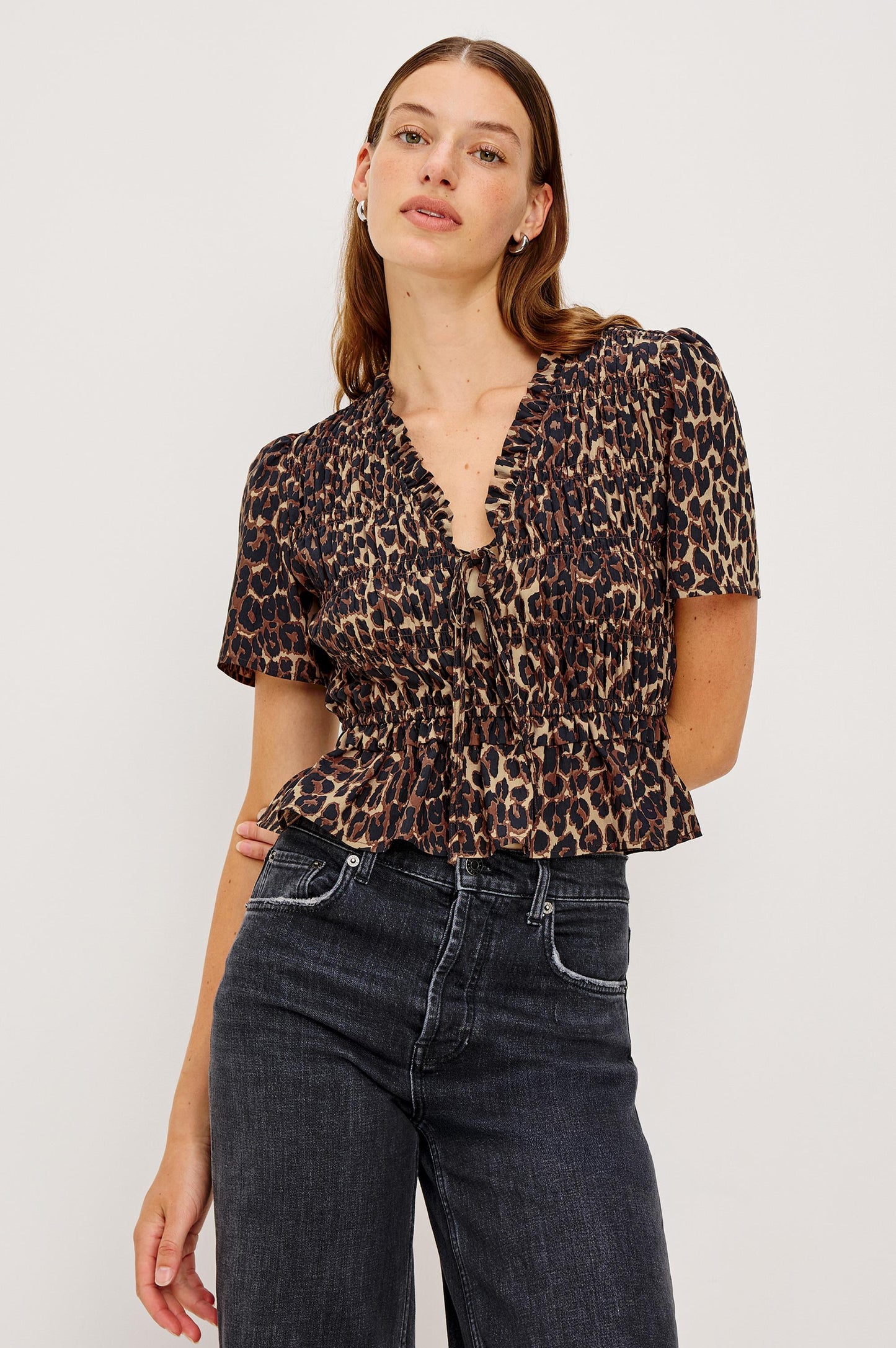  RAILS Portia Short Sleeve Cheetah