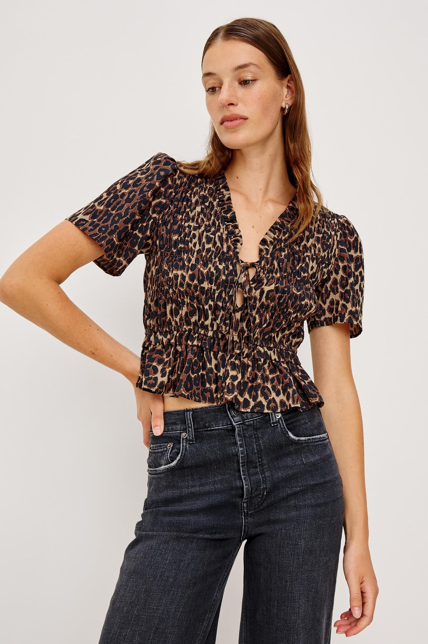  RAILS Portia Short Sleeve Cheetah