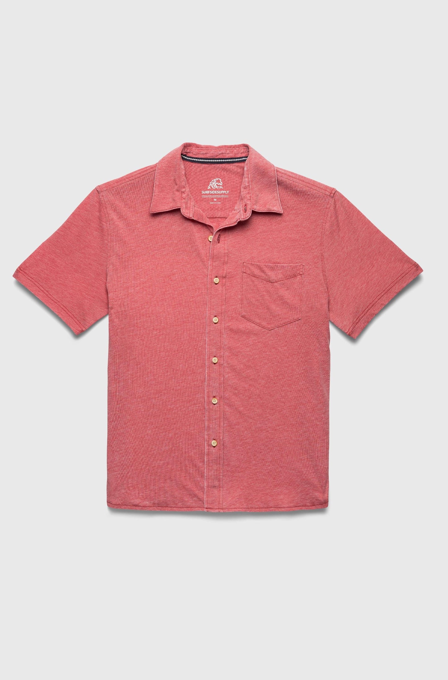  SURFSIDE SUPPLY COMP Tony Short Sleeve Burnout Button Up Shirt