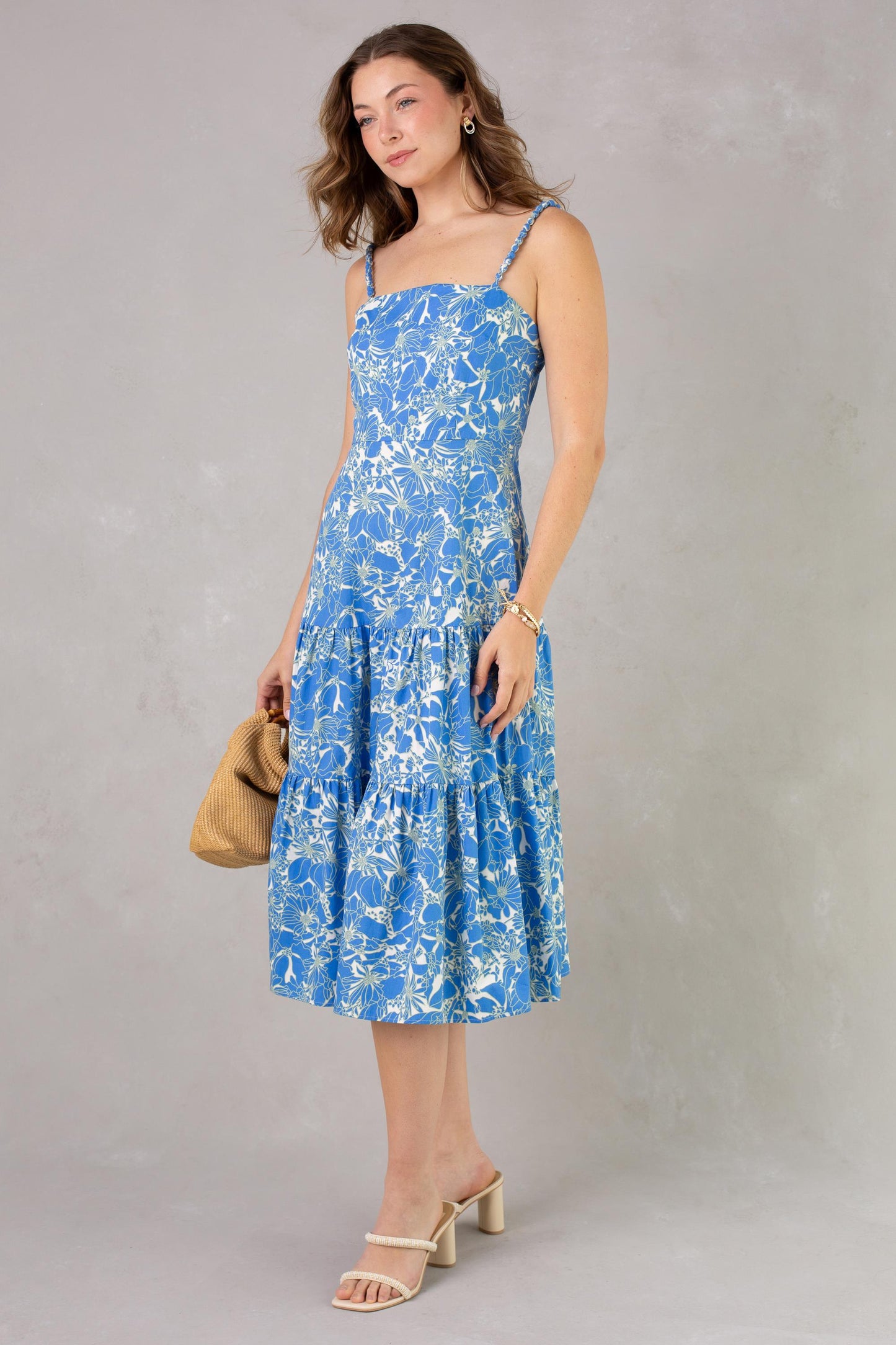  ISLA Dagney Cotton Midi Dress