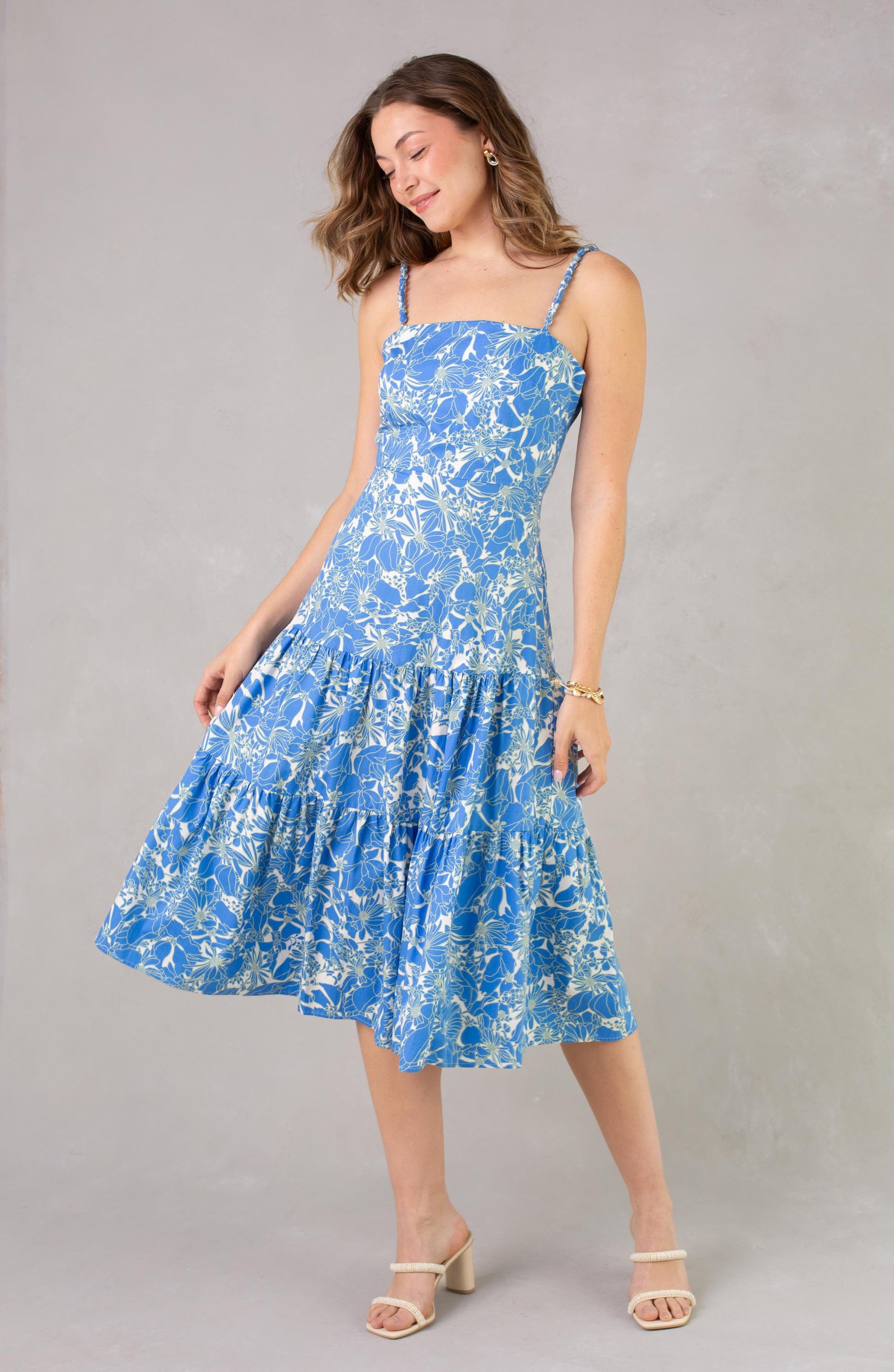  ISLA Dagney Cotton Midi Dress
