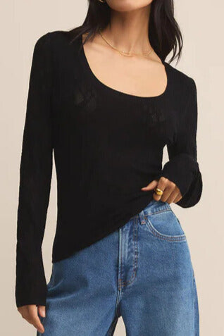  Z SUPPLY Tibi Scoop Mesh Sweater