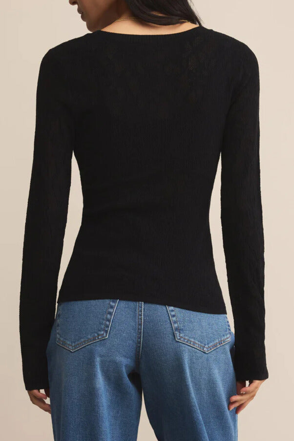  Z SUPPLY Tibi Scoop Mesh Sweater