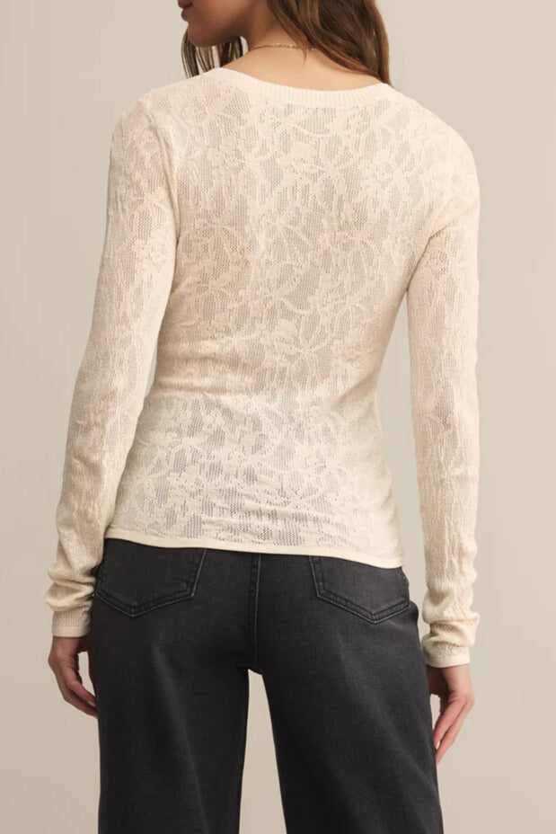  Z SUPPLY Tibi Scoop Mesh Sweater