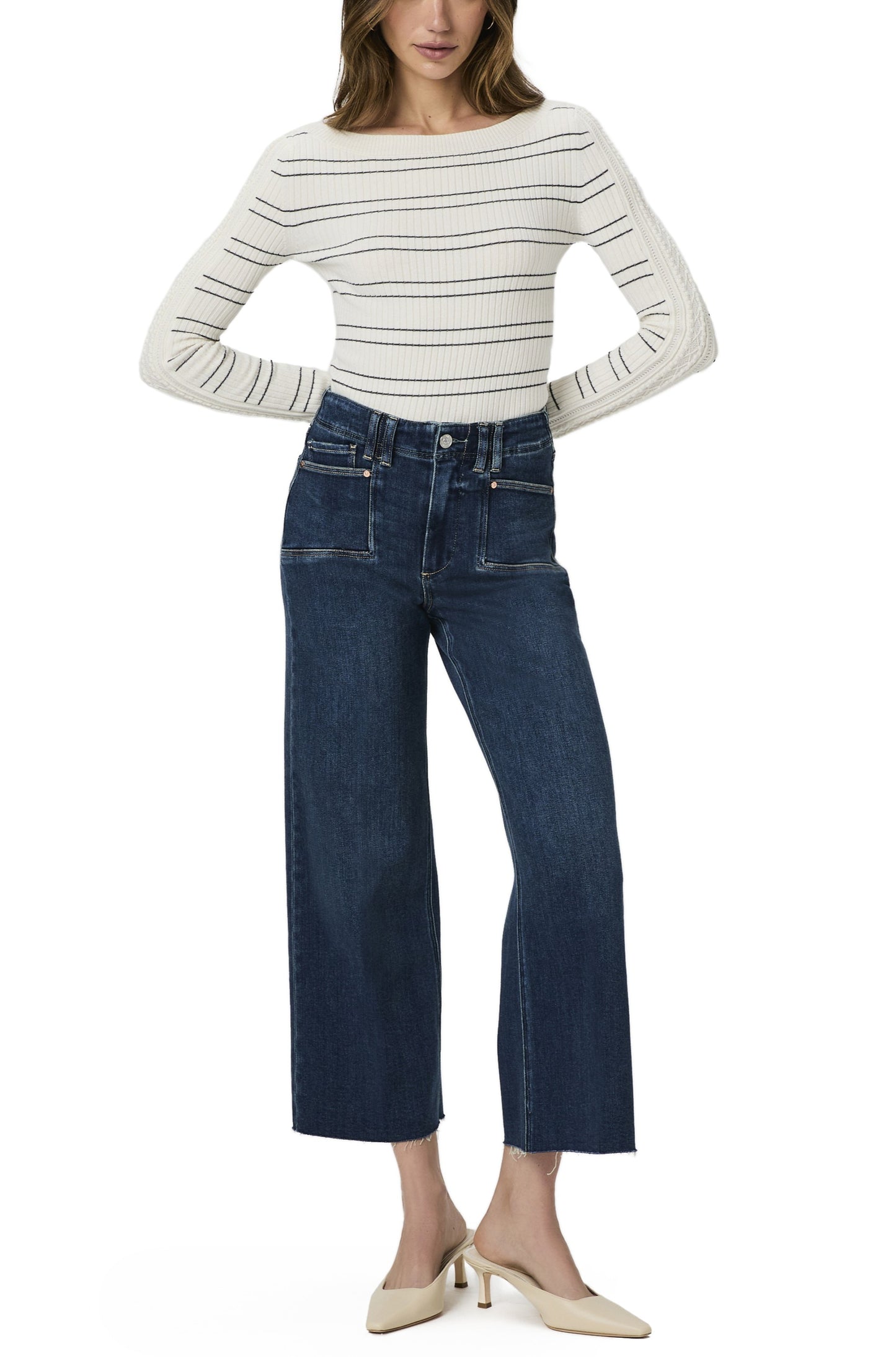  PAIGE Anessa With Set In Pockets + Raw Hem