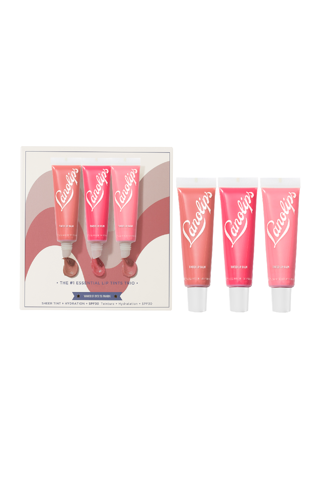  LANOLIPS The #1 Essentials Lip Tint Trio