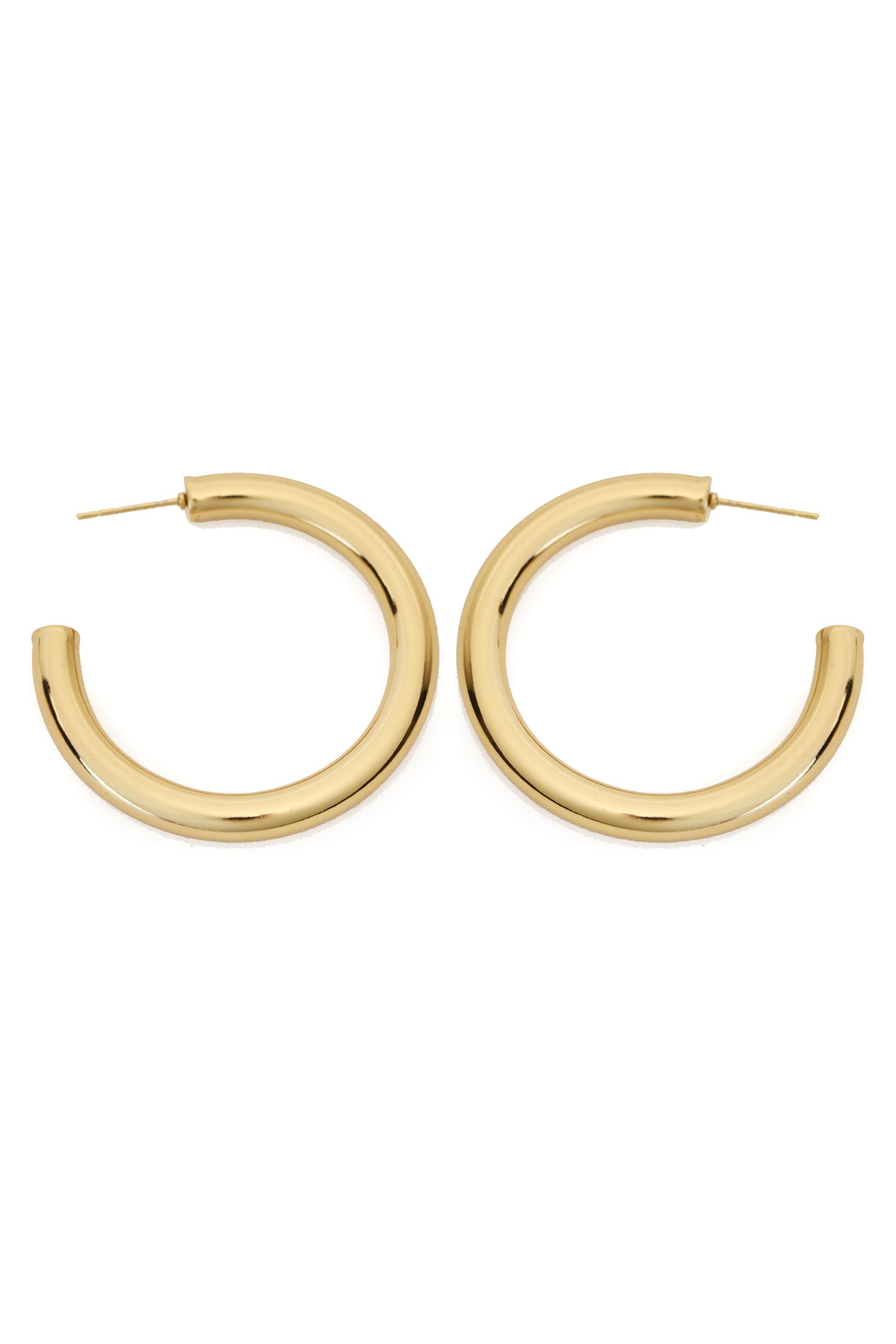  SOUTH MOON UNDER 1.5 Inch Earring Puffy Hoop